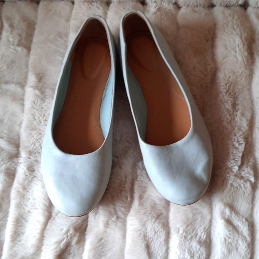 Hush Puppy blue leather ballet flats 6.5